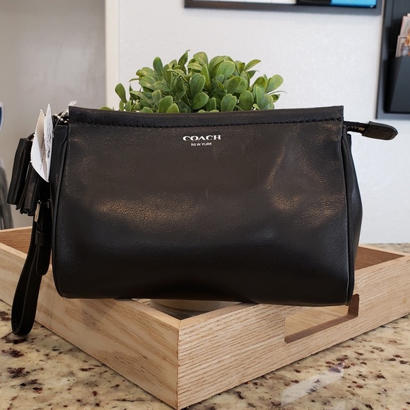 Coach Handbags - Coach Legacy Large Wristlet - Black Leather